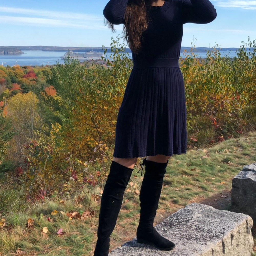Gal Meets Glam Tiffany Navy Knit Dress Size 4
